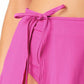 California Waves Junior's Saia Sarong Ribbed Cover Up Maiô Roxo