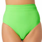 Calcinha de biquíni de cintura alta California Waves Junior, verde