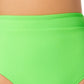 Calcinha de biquíni de cintura alta California Waves Junior, verde
