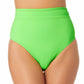 Calcinha de biquíni de cintura alta California Waves Junior, verde