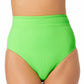 Calcinha de biquíni de cintura alta California Waves Junior, verde