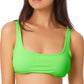 Top de biquíni bralette infantil California Waves verde