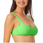 Top de biquíni bralette infantil California Waves verde