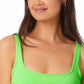 Top de biquíni bralette infantil California Waves verde