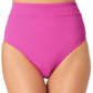 Calcinha de biquíni de cintura alta California Waves Junior, maiô roxo