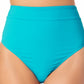 Calcinha de biquíni de cintura alta California Waves Junior, azul