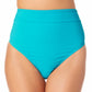 Calcinha de biquíni de cintura alta California Waves Junior, azul