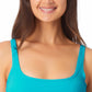 Top de biquíni bralette infantil California Waves azul