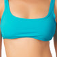 Top de biquíni bralette infantil California Waves azul