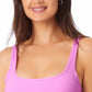 Top de biquíni bralette California Waves Junior, maiô roxo
