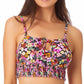 Biquíni California Waves Junior com estampa longa e top maiô preto e multicolorido