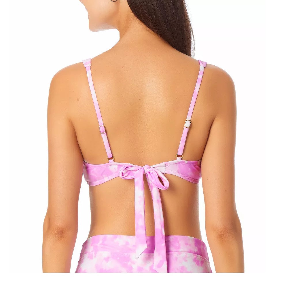 Biquíni com sutiã com aro V California Waves Junior, maiô rosa