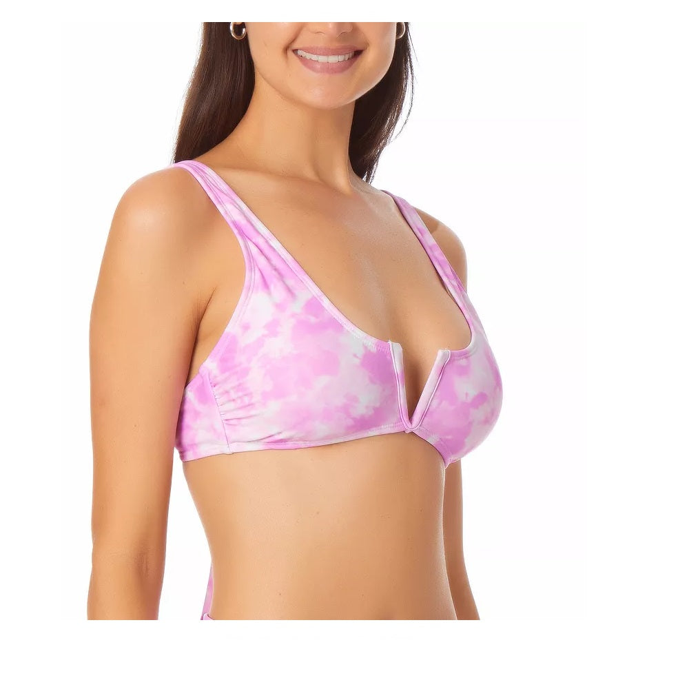 Biquíni com sutiã com aro V California Waves Junior, maiô rosa