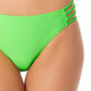 Biquíni California Waves Junior com tiras laterais hipster, maiô verde