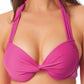 Top de biquíni push-up California Waves Junior's com aro roxo, tamanho extrapequeno