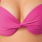 Top de biquíni push-up California Waves Junior's com aro roxo, tamanho extrapequeno