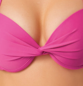 Top de biquíni push-up California Waves Junior's com aro roxo, tamanho extrapequeno