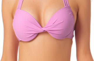 Biquíni com aro push-up California Waves Junior, maiô roxo, tamanho extragrande