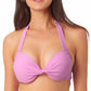 Biquíni com aro push-up California Waves Junior, maiô roxo, tamanho extragrande