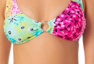 Biquíni California Waves Juniors Estampado Bralette Top Maiô Verde