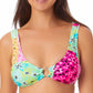 Biquíni California Waves Juniors Estampado Bralette Top Maiô Verde