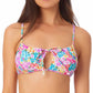 Biquíni California Waves Junior com estampa Keyhole e top maiô branco