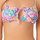 Biquíni California Waves Junior com estampa Keyhole e top maiô branco