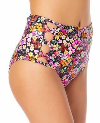 Biquíni California Waves Junior com alças laterais e cintura alta, maiô vermelho