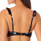 Biquíni California Waves Juniores com babados e top bralette, preto, tamanho grande