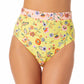 Calcinha de biquíni California Waves Junior de cintura alta, amarelo