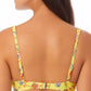 Biquíni com aro estampado California Waves Junior, amarelo