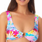 Biquíni California Waves Junior com estampa floral e maiô branco
