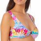 Biquíni California Waves Junior com estampa floral e maiô branco