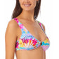 Biquíni com estampa floral California Waves Juniors feminino, tamanho GG, branco