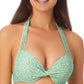 Biquíni com aro push-up estampado California Waves Junior, verde