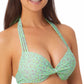 Biquíni com aro push-up estampado California Waves Junior, verde