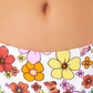 Calcinha de biquíni hipster com estampa floral infantil California Waves, tamanho X-S