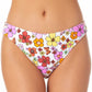 Biquíni hipster com estampa floral California Waves Junior, tamanho pequeno, branco