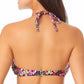 Biquíni California Waves Junior's Handkerchief Halter Top Maiô Preto Multicolorido