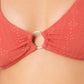 Biquíni California Waves Junior Jacquard Bralette Top Maiô Laranja