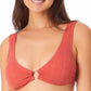 Biquíni California Waves Junior Jacquard Bralette Top Maiô Laranja
