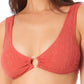 Biquíni California Waves Junior Jacquard Bralette Top Maiô Laranja