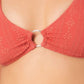 Biquíni California Waves Junior Jacquard Bralette Top Maiô Laranja