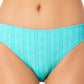 Calcinha de biquíni hipster texturizada California Waves Junior, azul