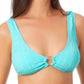 Biquíni California Waves Junior Jacquard Bralette Top Maiô Azul