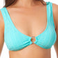 Biquíni California Waves Junior Jacquard Bralette Top Maiô Azul