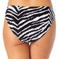 Calcinha de biquíni hipster com estampa de zebra California Waves Junior, preto