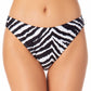 Calcinha de biquíni hipster com estampa de zebra California Waves Junior, preto