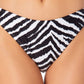 Calcinha de biquíni hipster com estampa de zebra California Waves Junior, preto