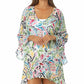 Anne Cole Maiô Túnica Floral Paisley Feminino Branco Tamanho XX-S